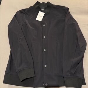 Theory Dark Jacket with Ribbed Collar